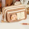Large Capacity Capybara Pencil Pouch Aesthetic Clear Pen Case Cartoon Pencil Box  Office Supplies