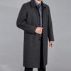 Мужское шерстяное пальто, осеннее мужское шерстяное пальто, зимняя шерстяная длинная куртка, длинное пальто