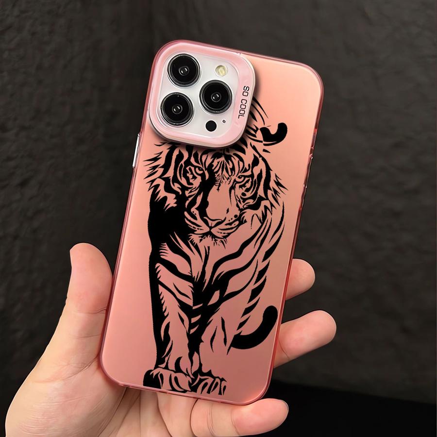 Чехол для телефона iPhone 12 11 16e 13Pro 16Pro 16 13 15 Plus 14 Pro MAX Сильный Тигр