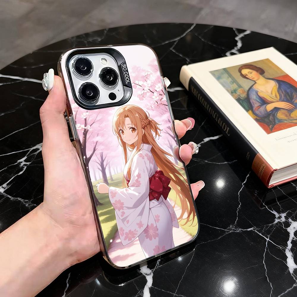 Чехол для телефона Sword Art Online A-Asuna Y-Yuuki-es для iPhone 17,16,15,14,13,12,11 Plus,Pro, Цветной Серебристый Чехол для телефона Funda Cover