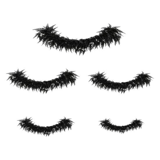 Декоративные лозы для каминной полки, Хэллоуин, Светящаяся жуткая гирлянда-лоза со светодиодами, Черные искусственные ветки, Декор для дома