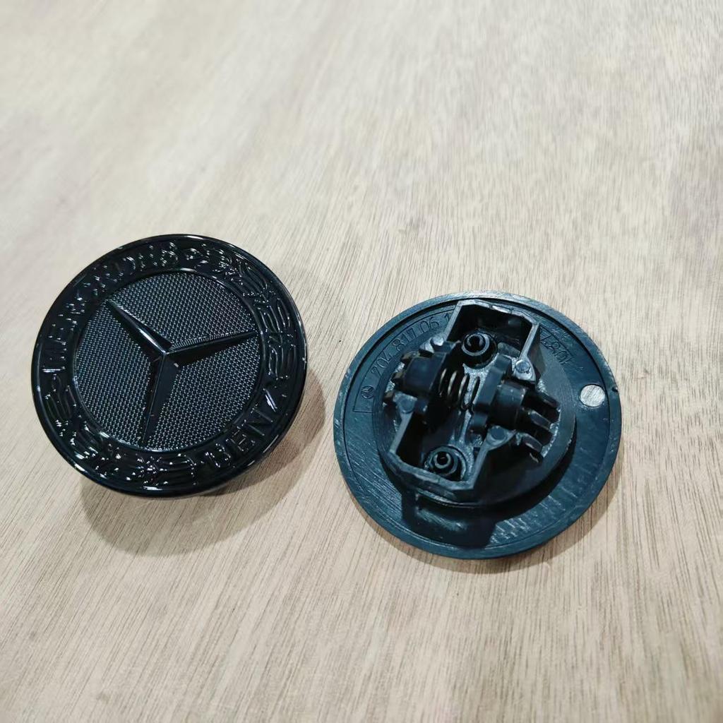 ABCERS Hood Emblem Decoration for Mercedes-Benz GLC, GLK, CLA, CLS – Flat Design with Spring