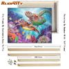 With DIY Frame Animals Oil Painting DIY Digital Painting By Numbers Modern Wall Art Hand Painted Oil Painting For Home Decor