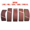 5 шт. Шлифовальная лента 75x533 мм Зернистость 60-240 Абразивная лента Шлифовальный экран Лента из мягкой ткани Для дерева Мягкий металл Полировальные инструменты