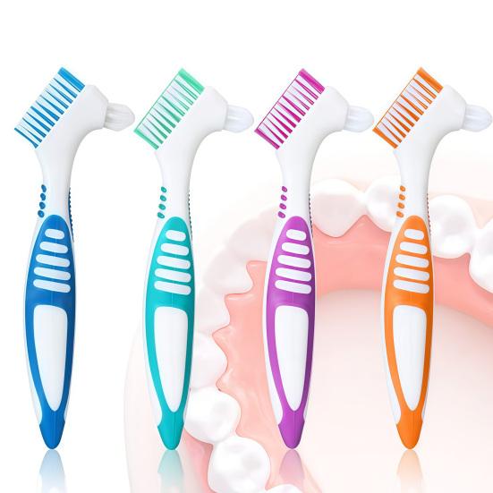 Кейс для зубных протезов с местом для зубной щетки, Коробка-ванночка для зубных протезов с ситечком, Контейнер-держатель для невидимых брекетов, ретейнеров, капп, выравнивателей