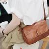 Commuter Small Square Bag Genuine Leather Retro Crossbody Bag Single-shoulder Postman Girl Bag