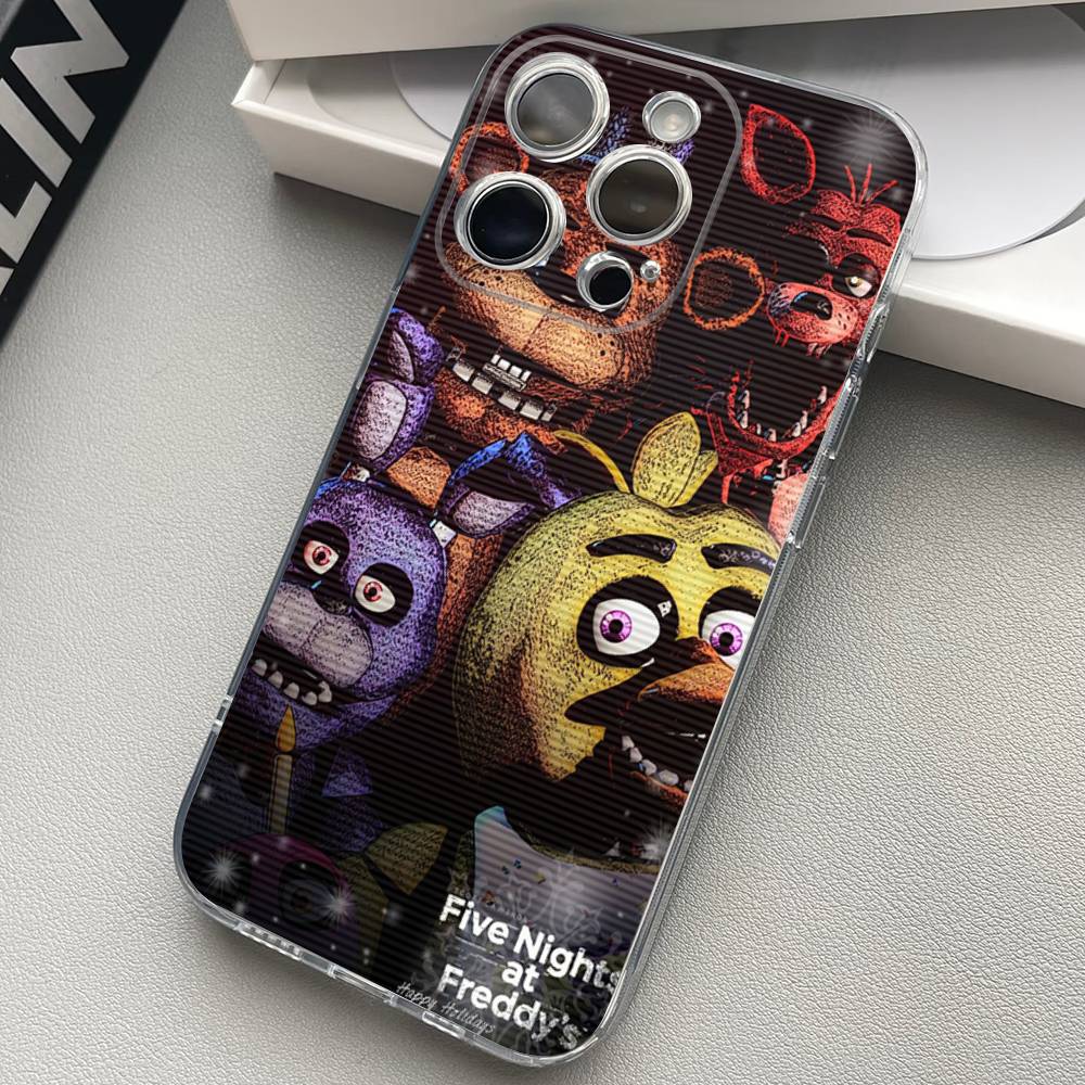 W-Fnaf-e-Fives-nights-At-Freddys-Прозрачный Силиконовый Мягкий TPU Чехол Для телефона iphone 17 16 15 14 Plus 13 12 Mini 11 Pro Max Оболочка Capa