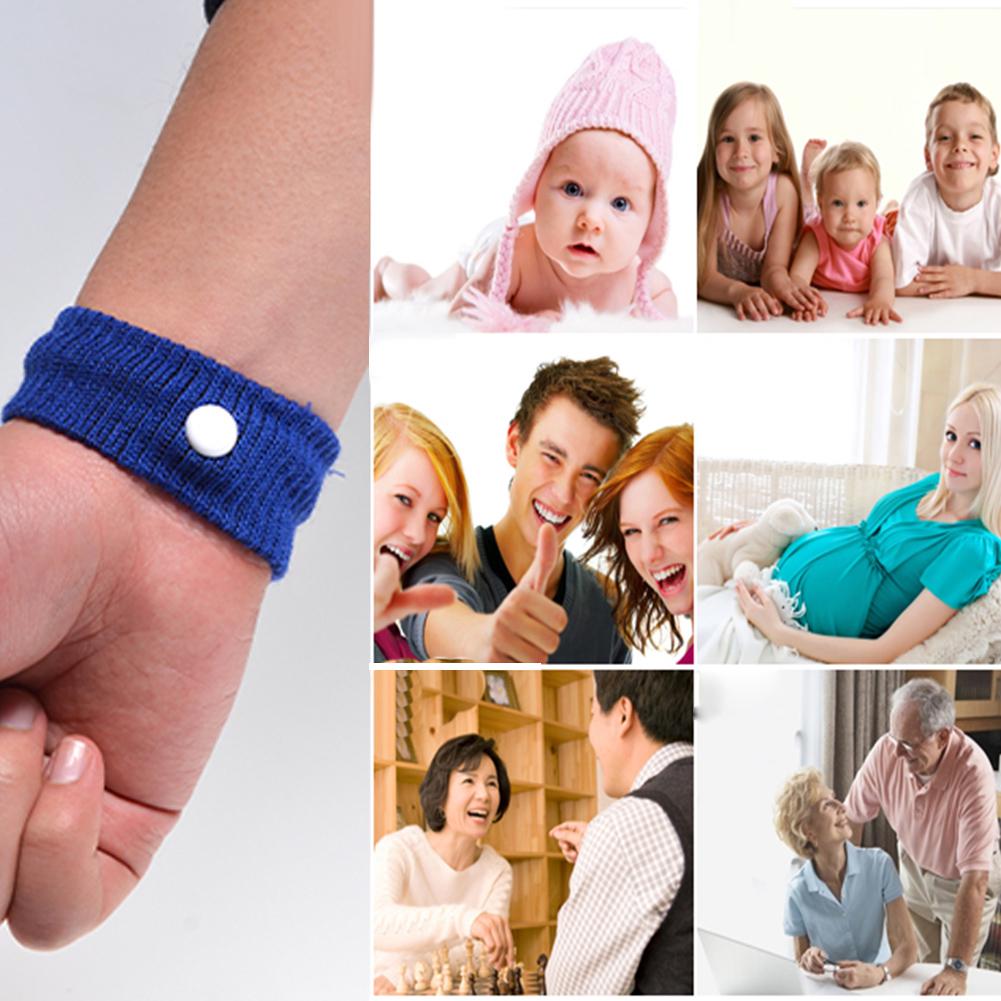 1Pair Anti Nausea Carsickness Seasick Motion Sickness Relief Wristband Bracelet