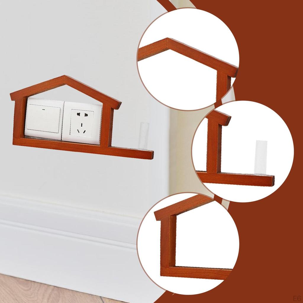 Wooden Outlet Cover Plate Frame Protector Wall Decor for Living Room