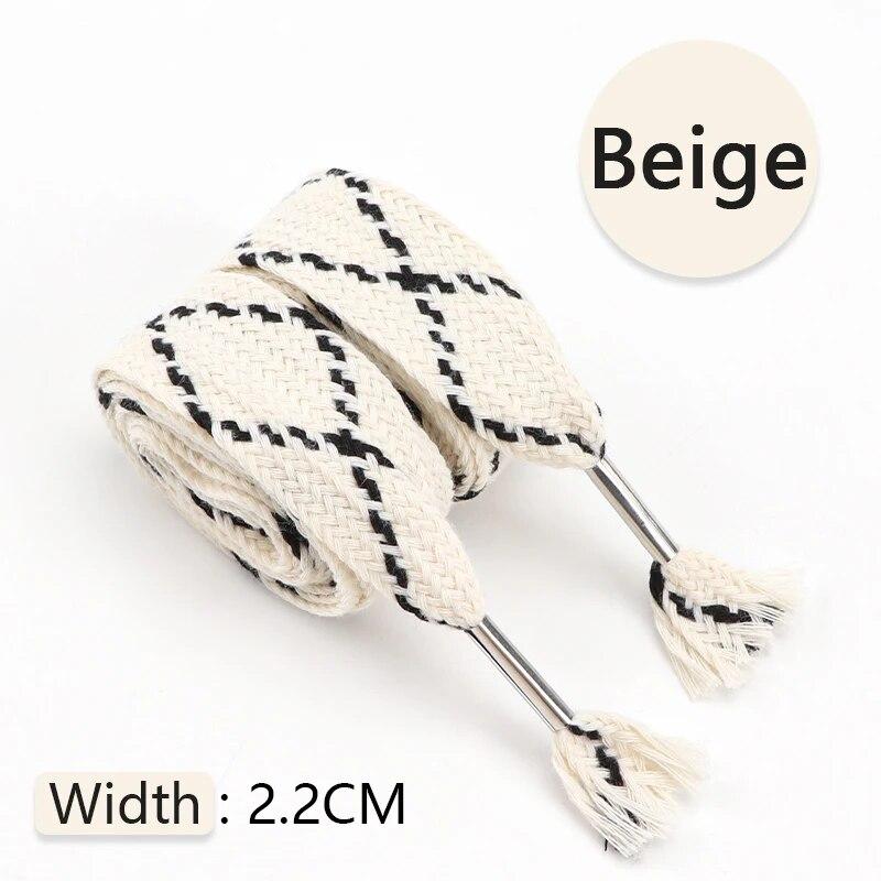 2.5CM Widened Black White Shoe Laces for Sneakers Flat Shoelaces Canvas Shoes Slippers Croc Shoelace Shoe Decoration 120CM/140CM