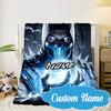 Custom Name Thunderous Warrior's Kombat Blanket bed sofa Blanket Flannel Blanket for Camping, Hiking, Picnic Essentials,gift for Fan family