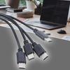 Разветвитель USB C (гнездо на штекер) Кабель для зарядки Поддержка нескольких устройств Выход 5 В 3 А Пластиковый корпус Компактный Длина 50 см