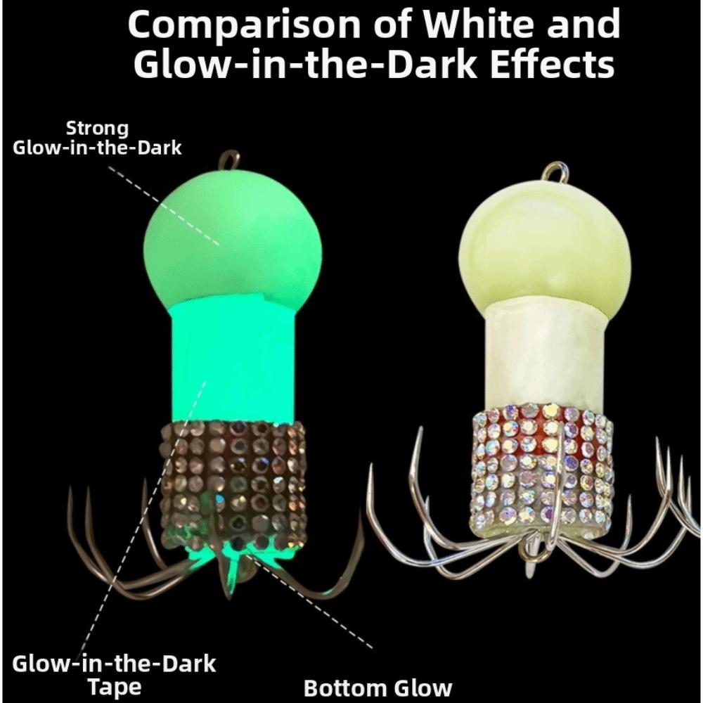 Glow In The Dark Glow In The Dark Lure Hooks Fishing Lure Accessories For Octopus Fishing