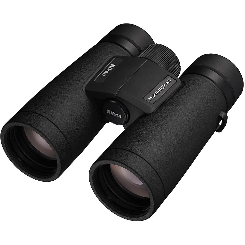 Nikon Monarch M7 10x42 Binoculars, Roof Prism Type, 10x Magnification, 42mm Diameter, Suitable for Concerts, Travel, Birdwatching, and All-Around Use.