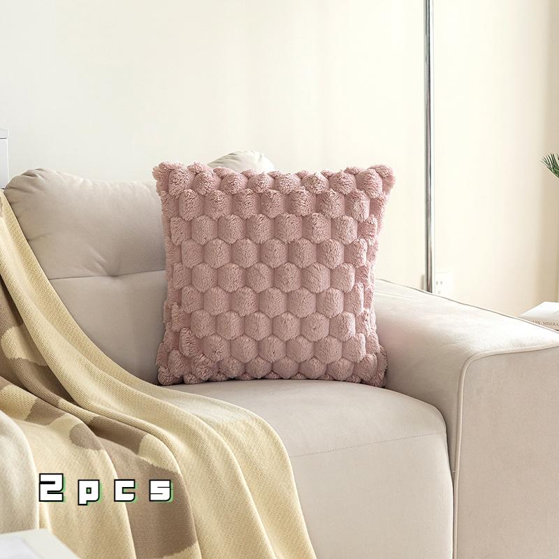 2 шт. плюшевая наволочка, однотонная спинка черепахи, бархатная трехмерная наволочка для дивана, подушка с орнаментом для спальни (без ядра подушки)