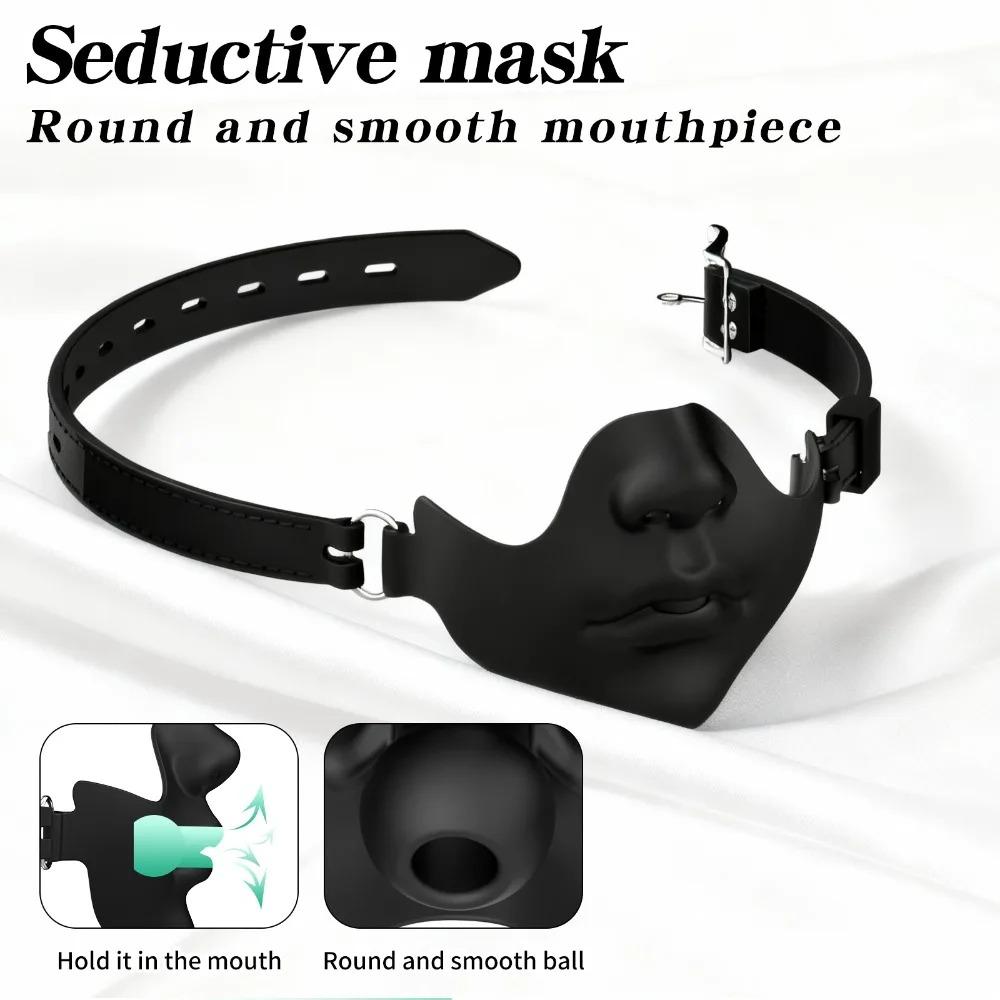 Full Silicone Mouth Gags BDSM Breathable Ball Gag Adjustable Belt Bondage Restraints Adult Games Sex Toys for Couple Role Play