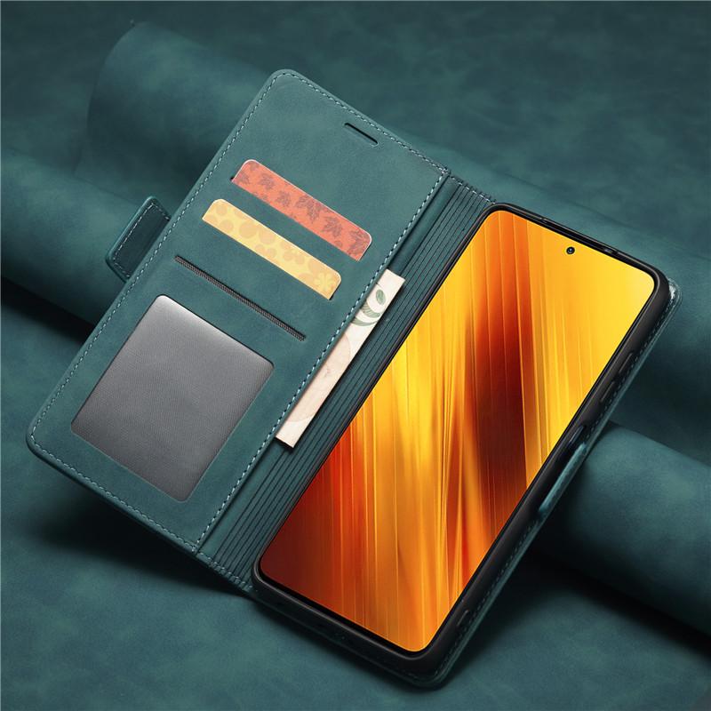 Магнитный кожаный чехол-книжка с подставкой и кошельком для Xiaomi Redmi Note 12 Pro 11 11s 10 10s 12C 10C Poco X5 X3 X4 Poco M4 M3 Pro