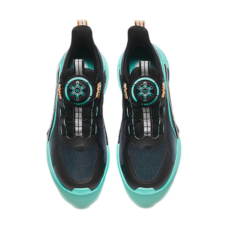 Anta Детские кроссовки Wind Riding Trendy Universal с низким верхом для бега Детские кроссовки Черный Зеленый A12435501-9