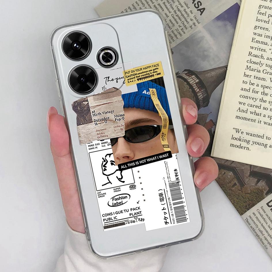 Совместимость с Xiaomi Redmi A3 Pro A4 Note 14 Pro Plus 13 14C 14R K80 Pro K70 Ultra 4G 5G новый чехол милый сова прозрачный силиконовый прочный противоскользящий для Redmi