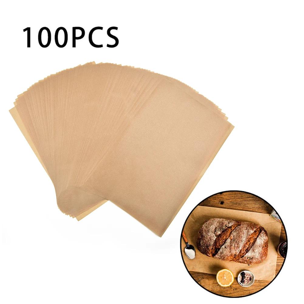20*30cm 100PCS Parchment Paper Sheets Precut Unbleached Baking Paper Non-Stick For Baking Bread, Pastries, Cookies Etc