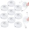 Transparent Round Wire Winder Box Cable Management Retractable Cord Organizer Portable Usb Charger Holder Earphones Cord Storage