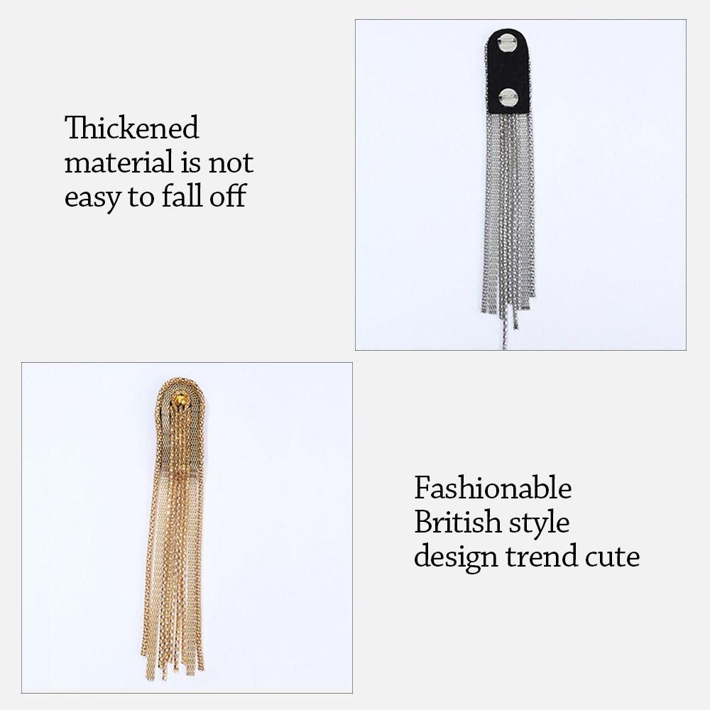Long Chain Tassel Epaulette Classical Clothing Accessories Delicate Shoulder Brooch Men Women