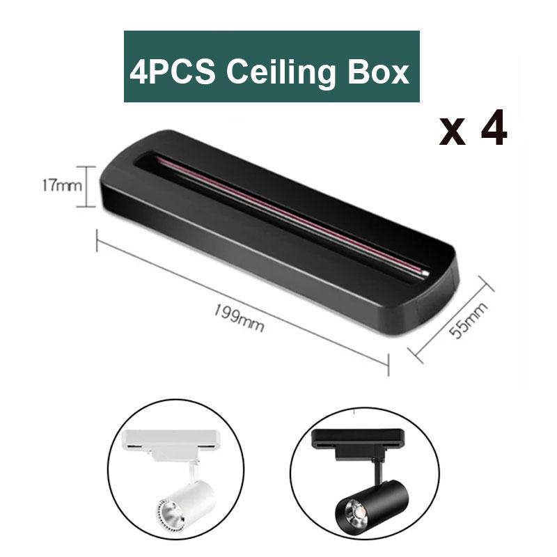 Комплект светильников на рельсах с 2 проводами, светильник на 0,5 м, светодиодный светильник на рельсах для гостиной, прямые/Г-образные разъемы, потолочная коробка