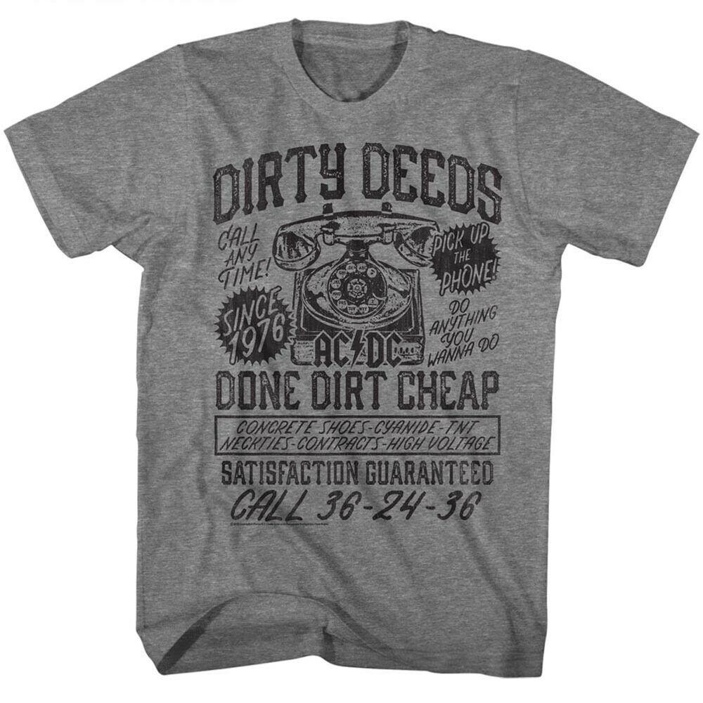 AC Dc Dirty Deeds Done Dirt дешевая футболка унисекс с товаром группы