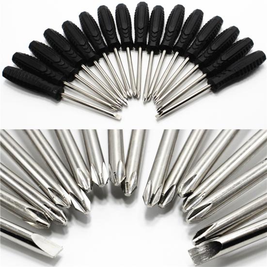 5mm Portable Cross/Flat Head Plastic Non-slip Handle Screwdriver DIY Repair Tool