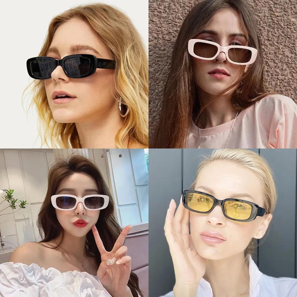 Small Rectangle Sunglasses Women Oval Vintage Brand Designer Square Sun Glasses For Women Shades Female Eyewear Anti-glare