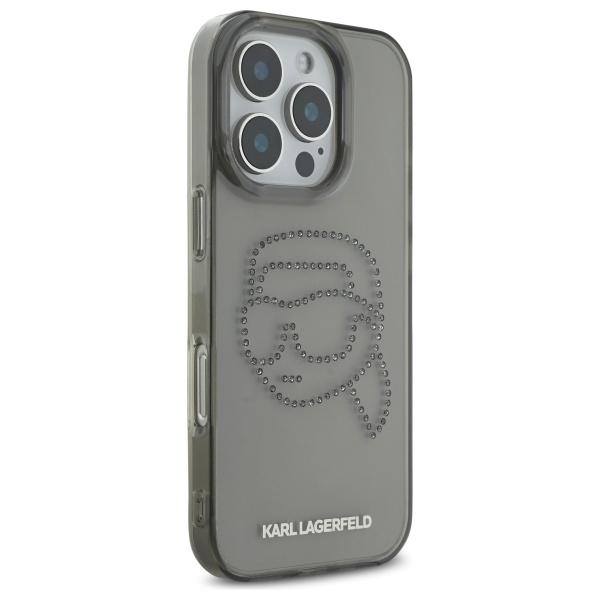 Etui do iPhone 16 Pro Max Karl Lagerfeld Hardcase Rhinestones Czarne