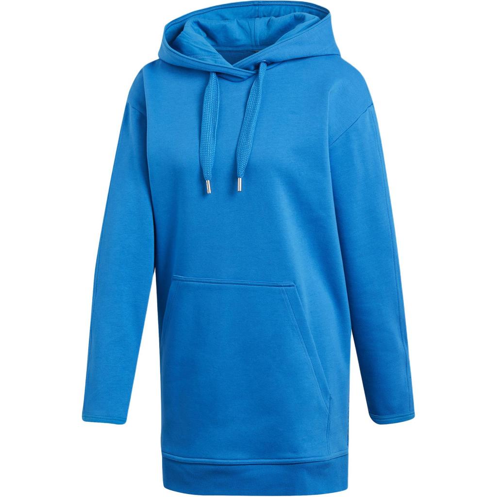 Adidas Повседневная однотонная толстовка с капюшоном и длинным рукавом, женская толстовка синего цвета DT9221