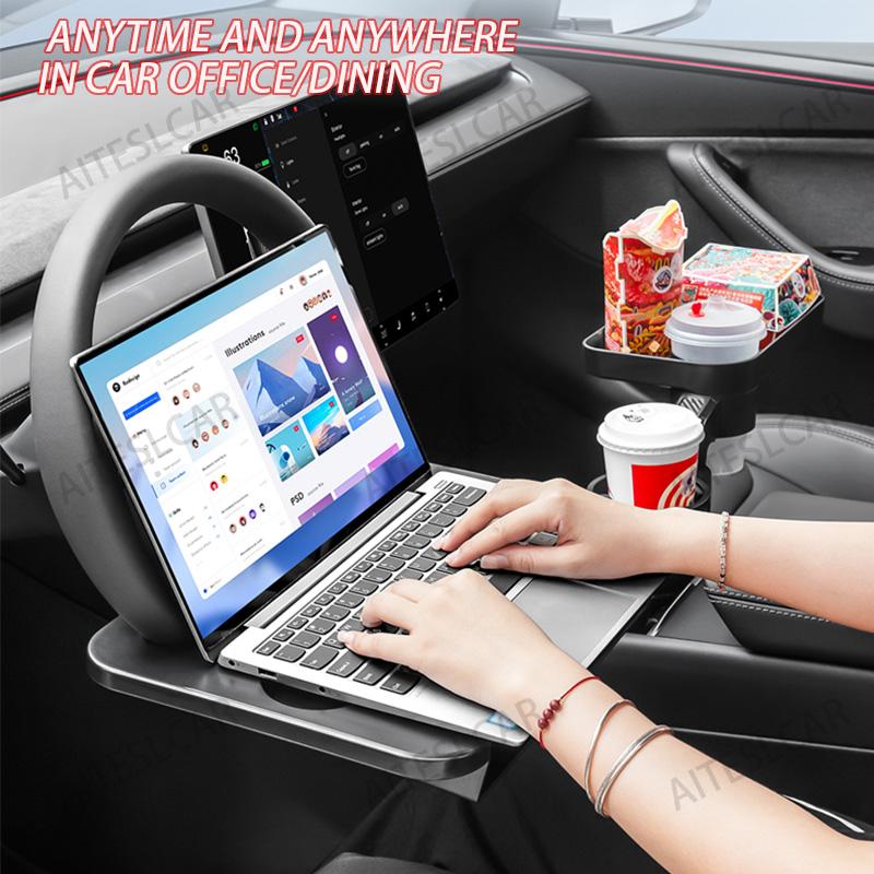 For Tesla Model Y Juniper Model 3 Highland 2016-2025 Steering Wheel Laptop Tray Food Desk Portable Office Table Car Accessories