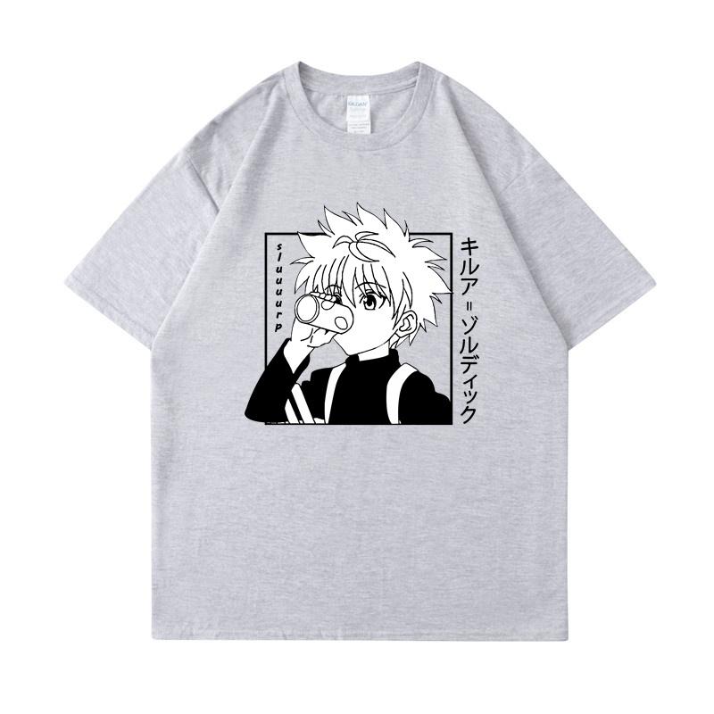 Футболка с графическим принтом Killua Zoldyck унисекс, летняя, повседневная, с круглым вырезом, коротким рукавом, в уличном стиле, модная футболка в стиле аниме