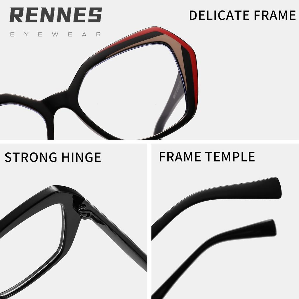 Ryan's new anti-blue glasses women's European, American ins fashion polygon face small myopia frame glasses