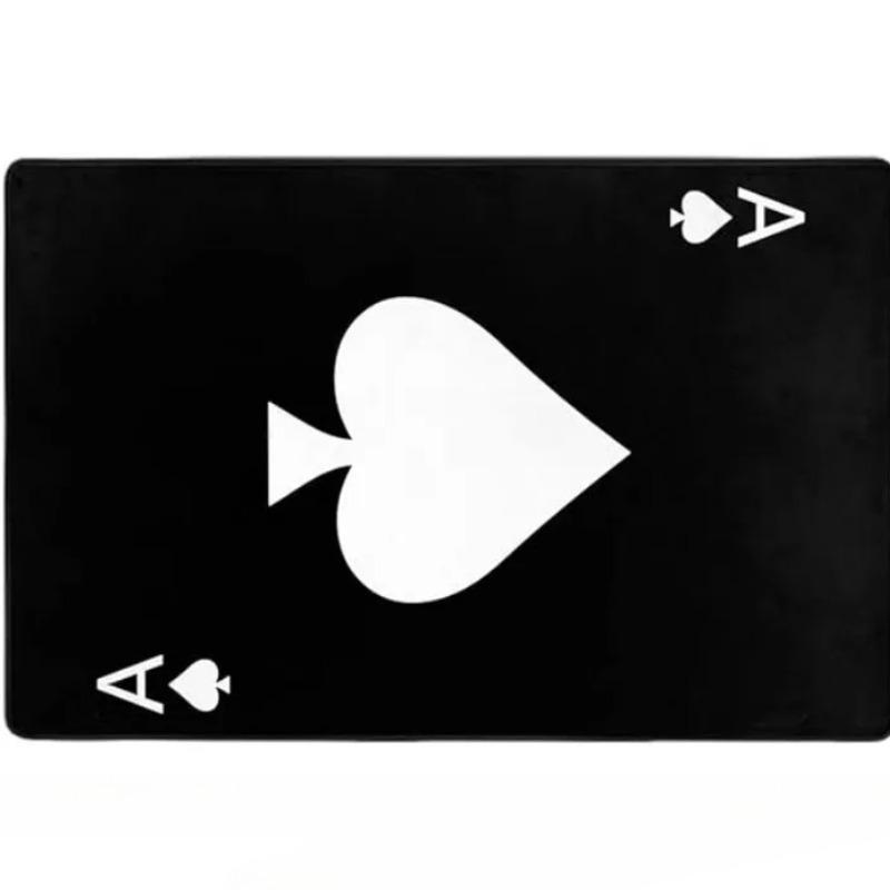 2025 New Poker Card Pattern Carpet – Anti-Slip Home Leisure Style Rug for Living Room, Bedroom & Tea Table Decoration