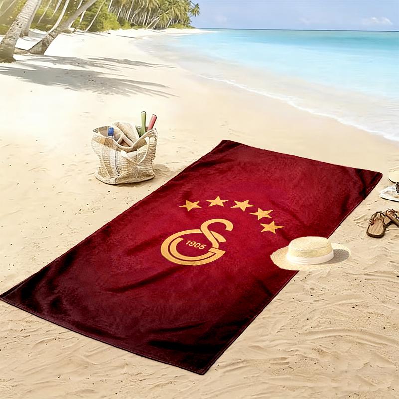 1 шт. Пляжное полотенце Galatasaray SK, Яркое пляжное полотенце, подходящее для активного отдыха, кемпинга, пеших прогулок