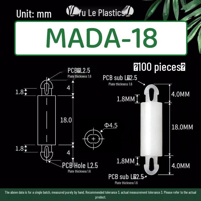 Россыпью или пакет - MADA-2~22 Стойка с головкой под самолет M2.5 Двусторонний шпилька для отверстия печатной платы, 2,5 мм Цилиндрическая головка