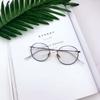 Тонкая оправа литературных очков оправа круглая ретро оправа очков мужские и женские декоративные плоские очки могут быть оснащены оправой очков для близорукости