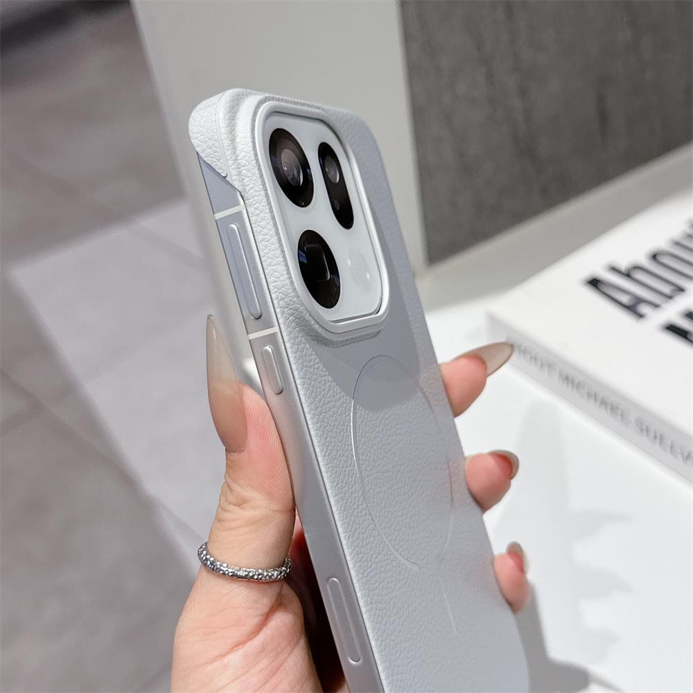 Чехол для телефона с беспроводной зарядкой MagSafe для OPPO Find X9 X8 X8S X8S+ Pro X8 Ultra, магнитный, кожаный, безрамный, защитный