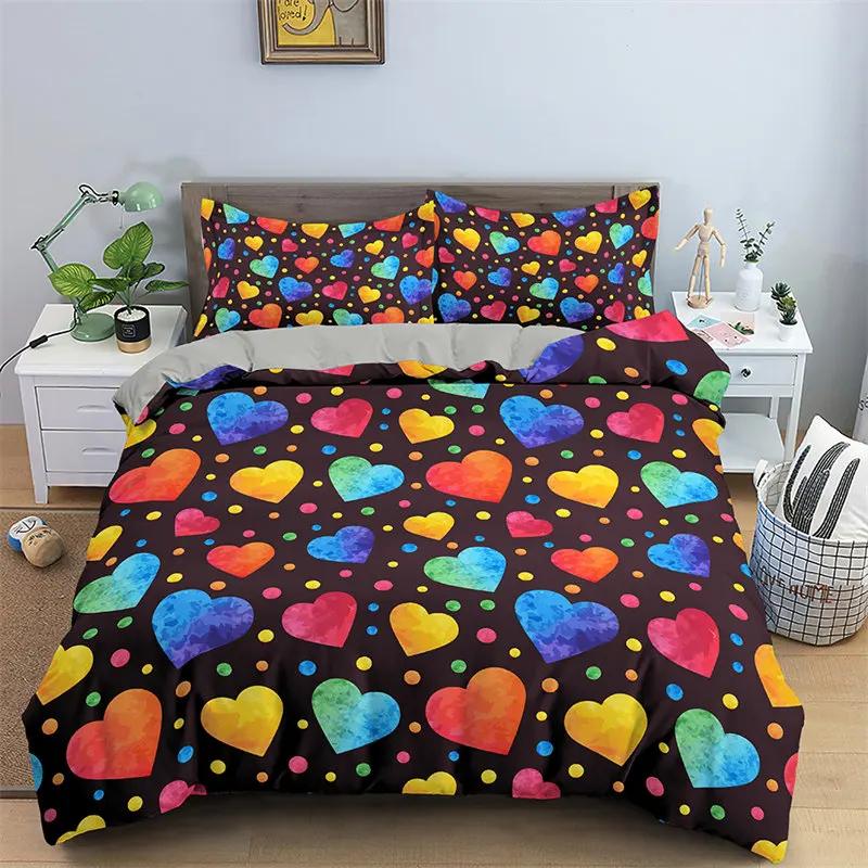 Geometric Duvet Cover Microfiber King Queen Full Twin Bedding Set For Kids Teen Adult Bedroom Decor Abstract Pattern Quilt Cover