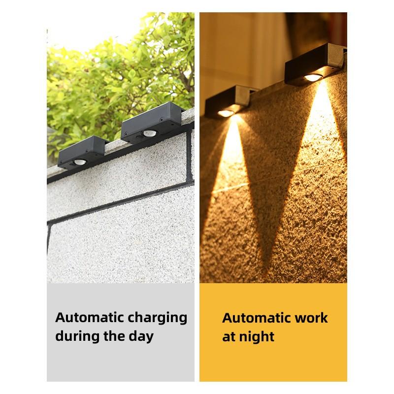 Светодиодные солнечные садовые светильники, супер яркие водонепроницаемые светильники на солнечных батареях, балконные лестницы, уличное освещение, уличные светодиодные светильники с солнечным светом