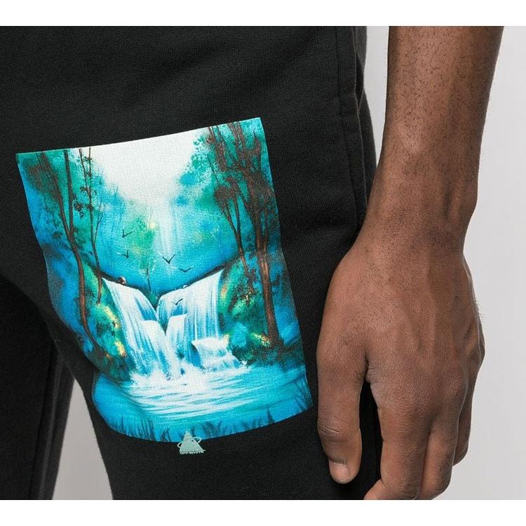 Off-White OFF WHITE Весна/Лето 20 Вязаные спортивные штаны Мужские Черные Умеренно манжетные брюки OMCH022E19E300151088