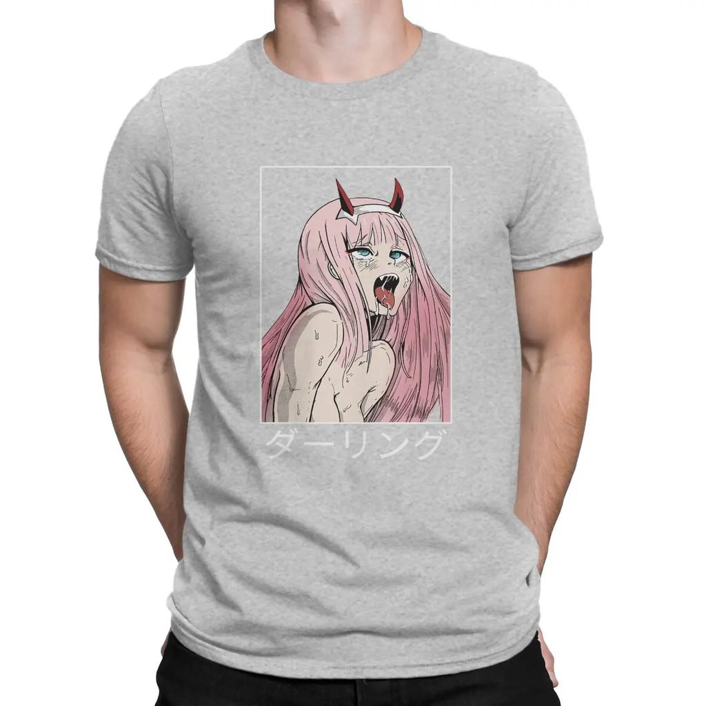 Zero Two 002 KAWAII Sexy T Shirt Darling In The Franxx Anime Cotton Clothes Vintage Short Sleeve Collar Original Unisex