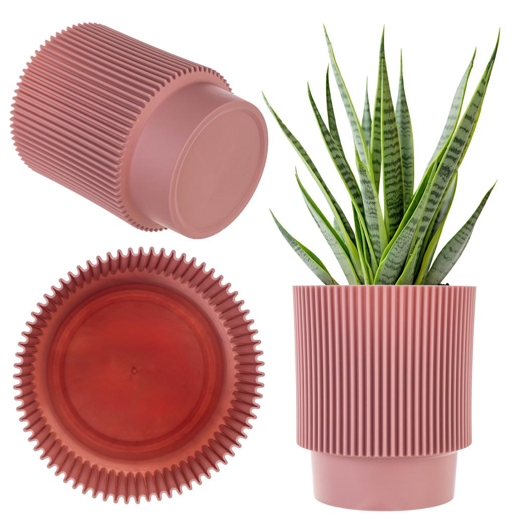 KADAX Doniczka Donica Na Kwiaty 13cm Osłonka Rośliny Kwietnik Plastikowa Biała