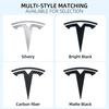 ZQEZ5 Tesla Car Front Emblem Rear Trunk Emblem Sticke for Model 3 Mode Y metal logo replacement rear and rear logos blackening