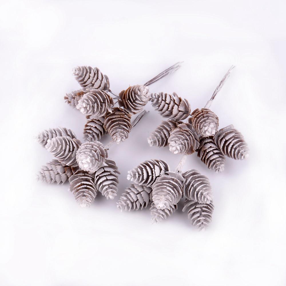 20 шт./лот, искусственные растения, искусственные сосновые шишки, декоративные цветы, венки, Рождественский домашний декор, свадебные рождественские украшения своими руками