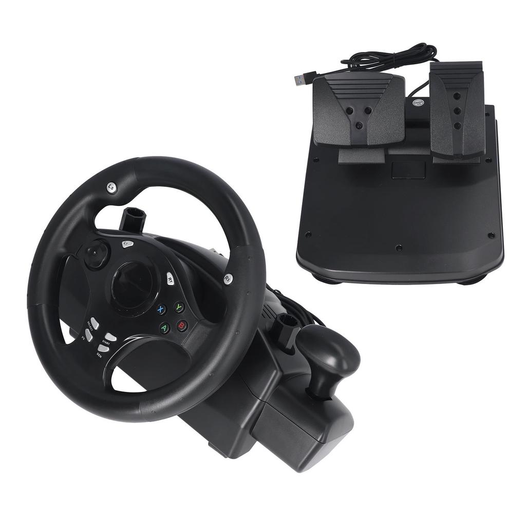 7 In 1 Gaming Racing Wheel 270 Degrees Rotation Multifunction USB Gaming Steering Wheel for PC
