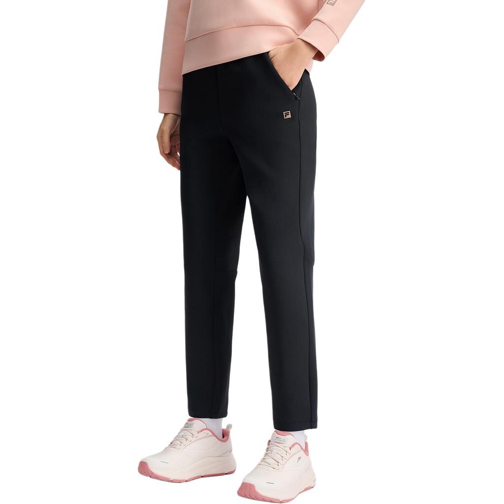 Новые спортивные брюки FILA FitnessAthletics из трикотажа женские угольно-черные A11W511604F-BK