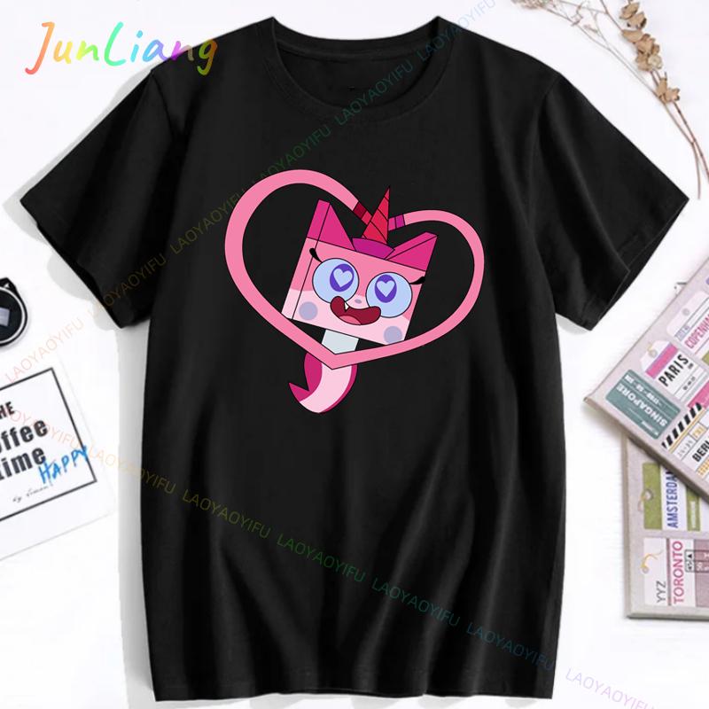 Unikitty Кошка UniKitty Так Волшебно Фильм Мультфильм Футболка Милая Забавная Футболка Мужская Женская С Коротким Рукавом Подарок для Пары Футболка